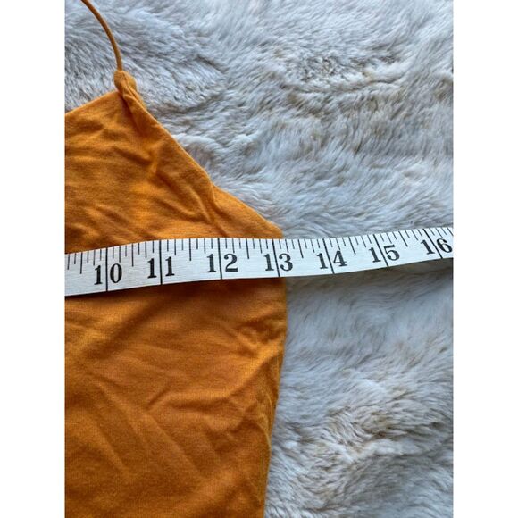Garage Women's Bright Orange Spaghetti Strap Cropped Top Soft Breathable XS - Picture 5 of 6